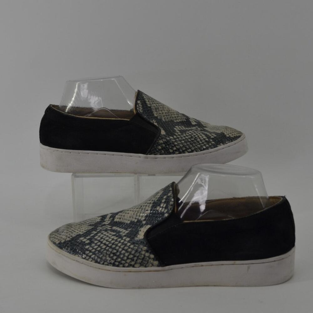 Vionic Womens Sz 8 Suede Slip-On Sneaker Snakeskin Print Black - Picture 7 of 11